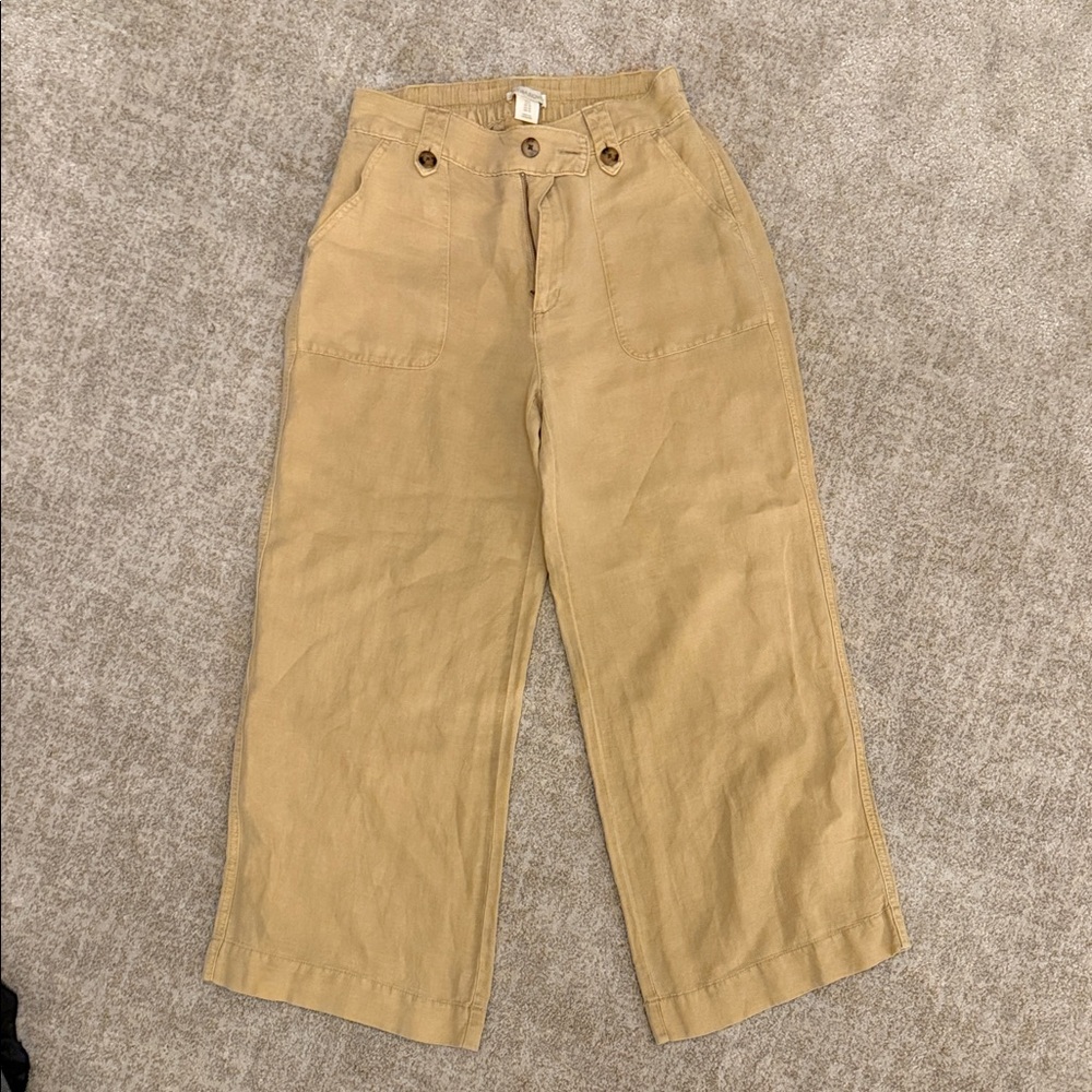 Cynthia Rowley Tan Wide-Leg Trousers